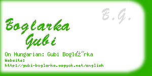 boglarka gubi business card